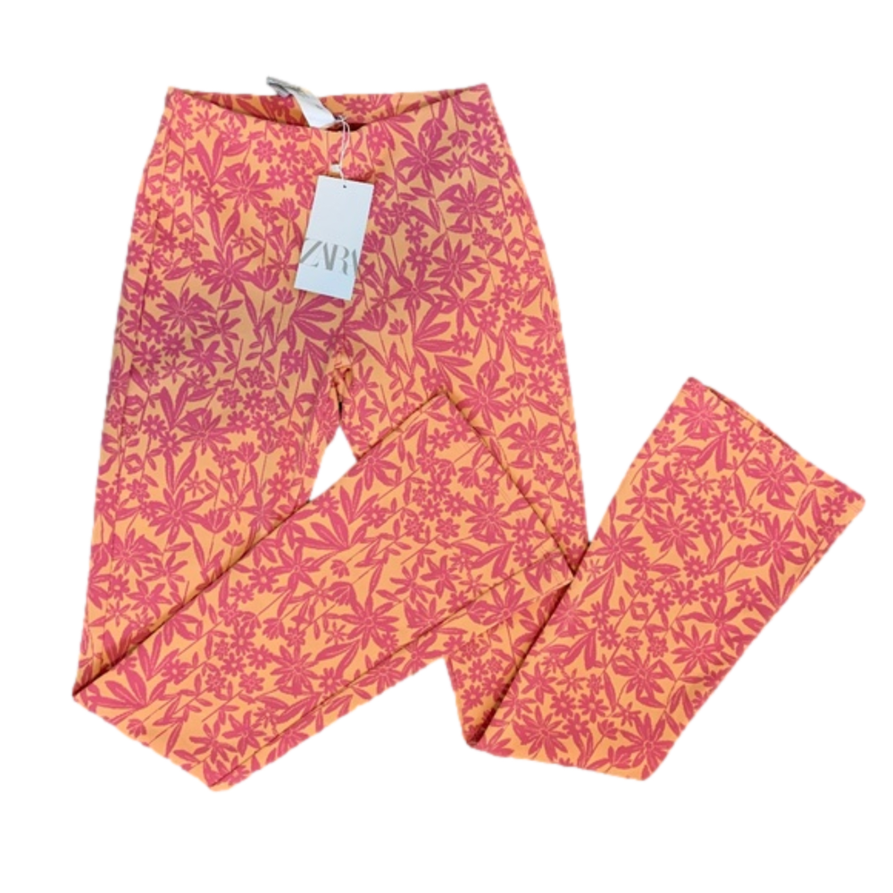 Zara NWT Fun! Stretch Flare Pants Size S